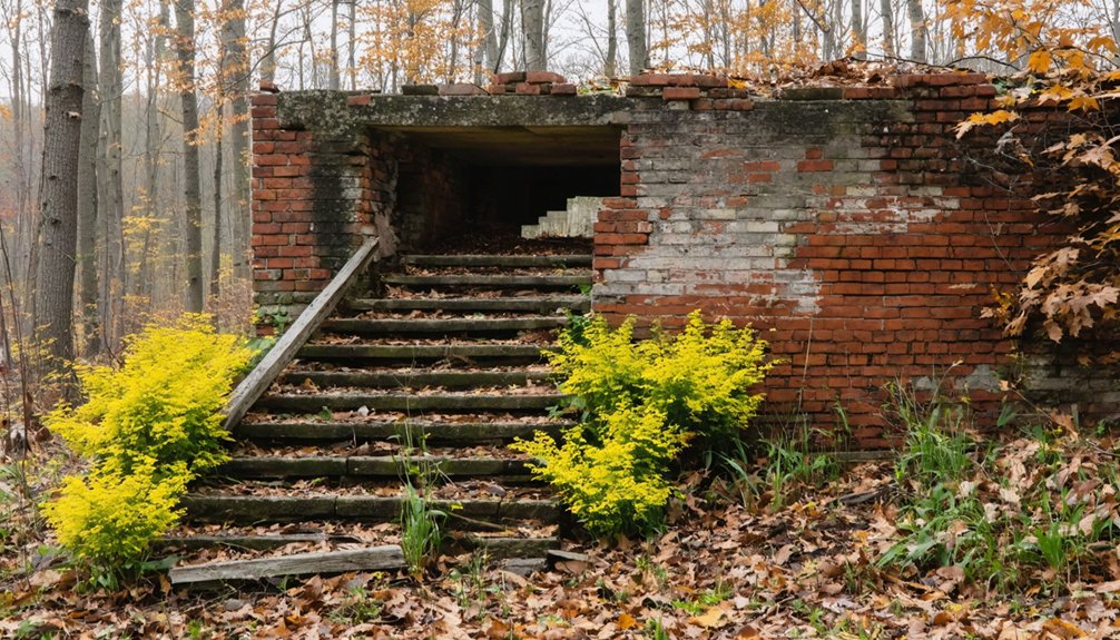 abandoned foundations and ruins