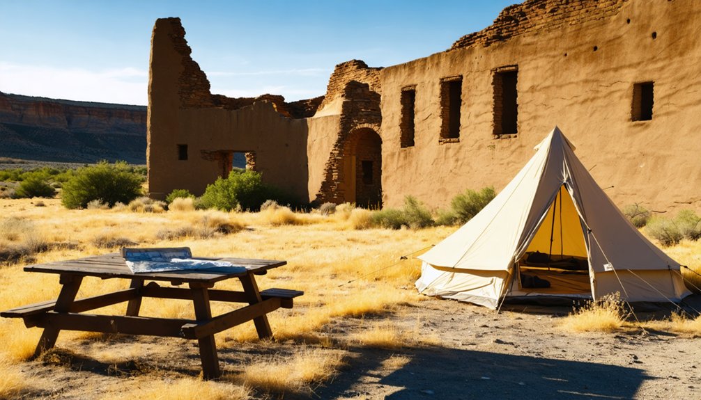 camping by historic river