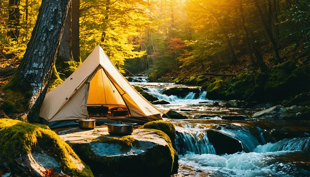free primitive camping by river