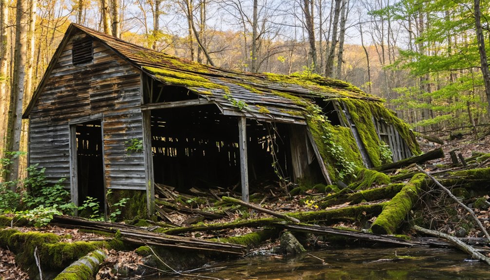 industrial ruins reclaimed by nature