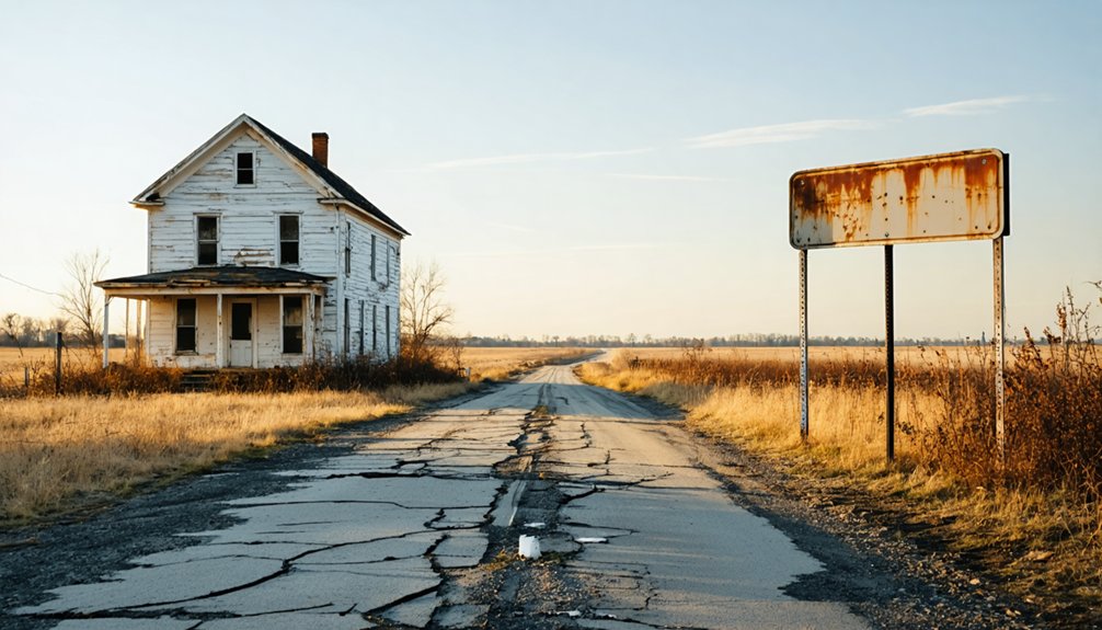 quiet ghost town remnants