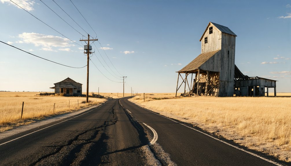 quiet streets scattered structures