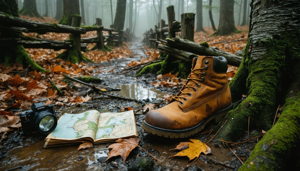 rugged terrain careful steps