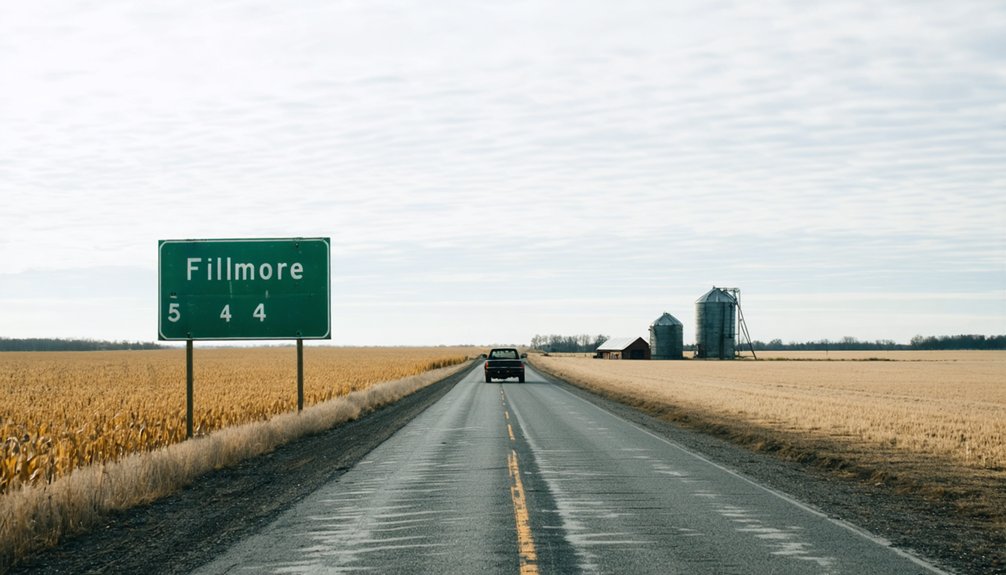 scenic drive through farmland