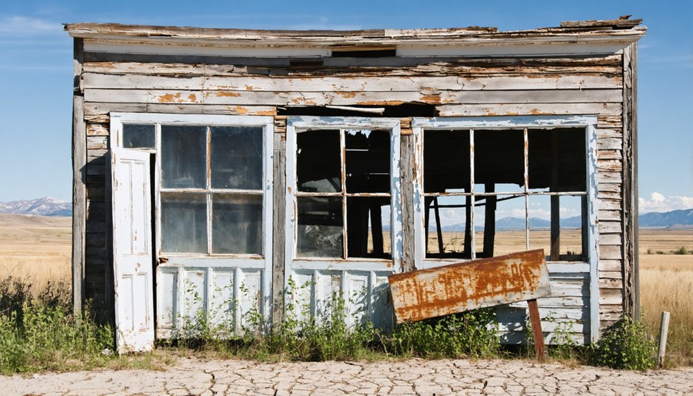 weathered frontier settlement remains