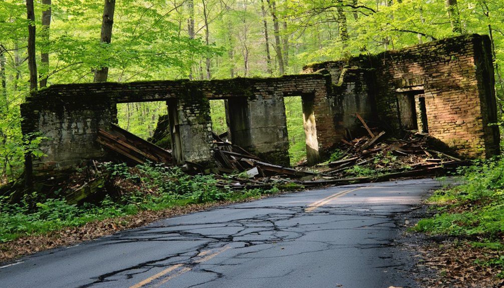 abandoned coal community ruins