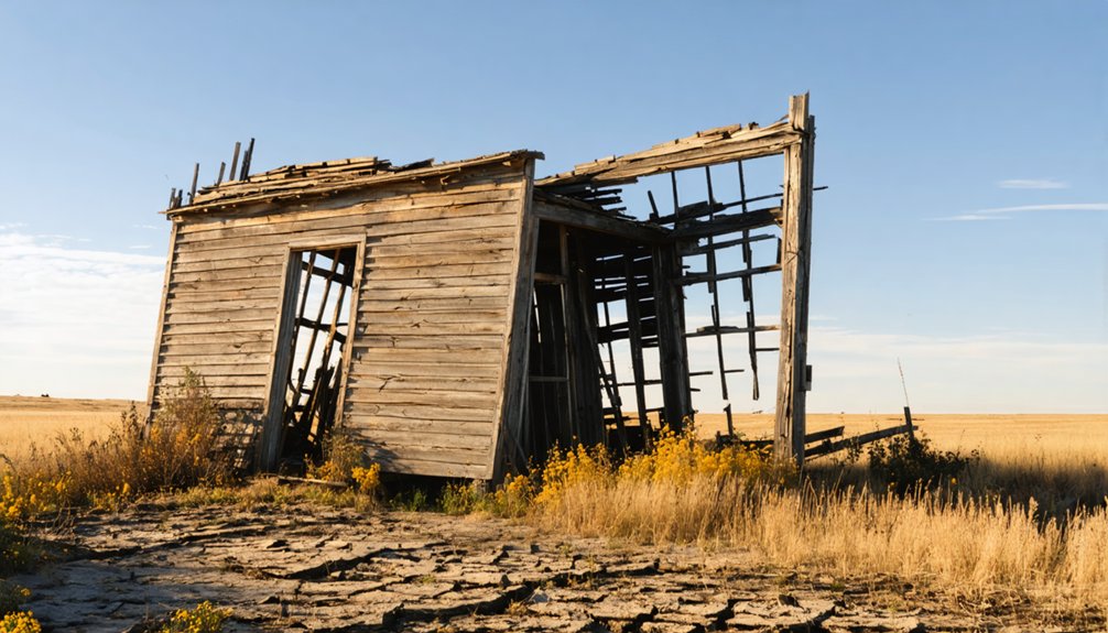 abandoned foundations and ruins