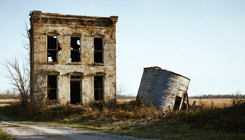 abandoned historic overgrown ruins