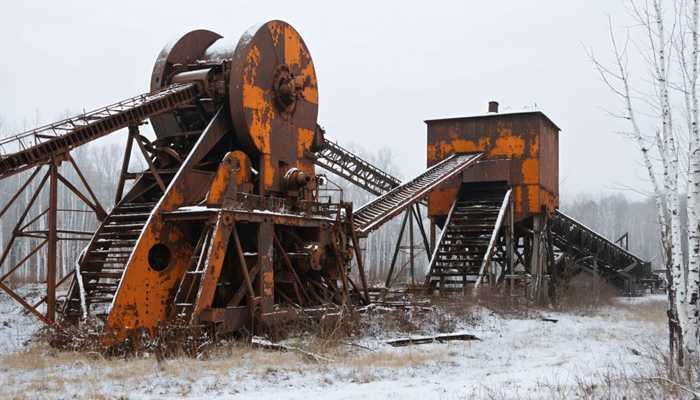 abandoned iron mine ruins