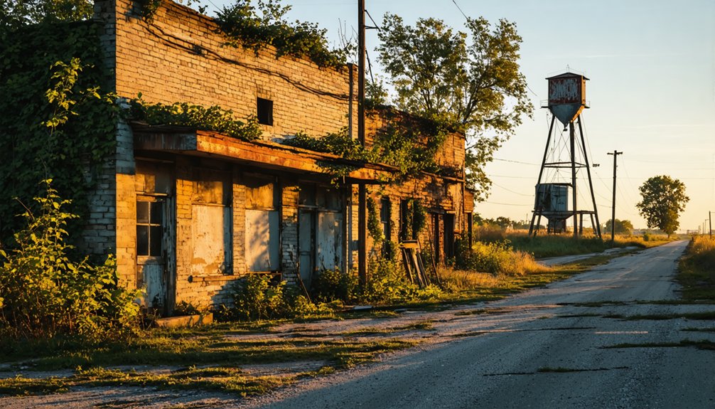 abandoned railroad town remnants