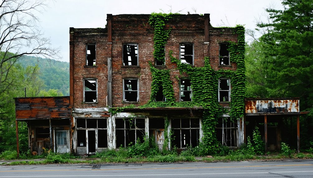 abandoned railroad town ruins