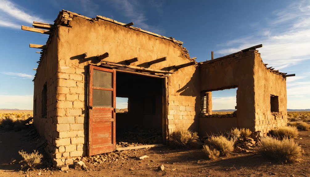abandoned ranching community ruins