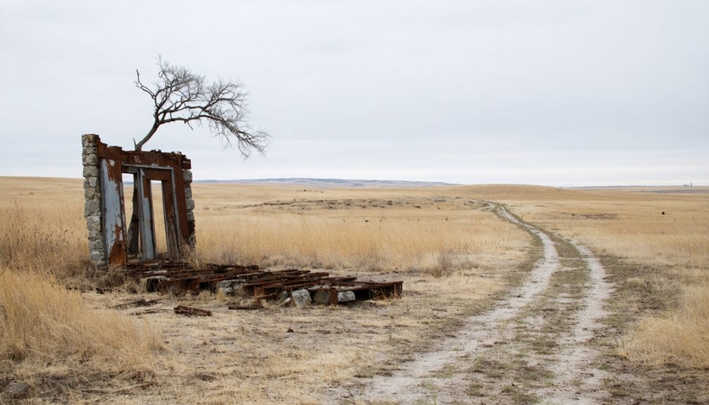 barren site with legends