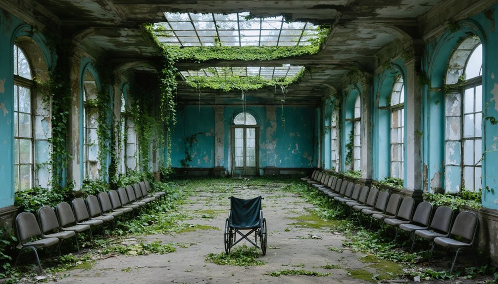 decaying soviet era bathhouse