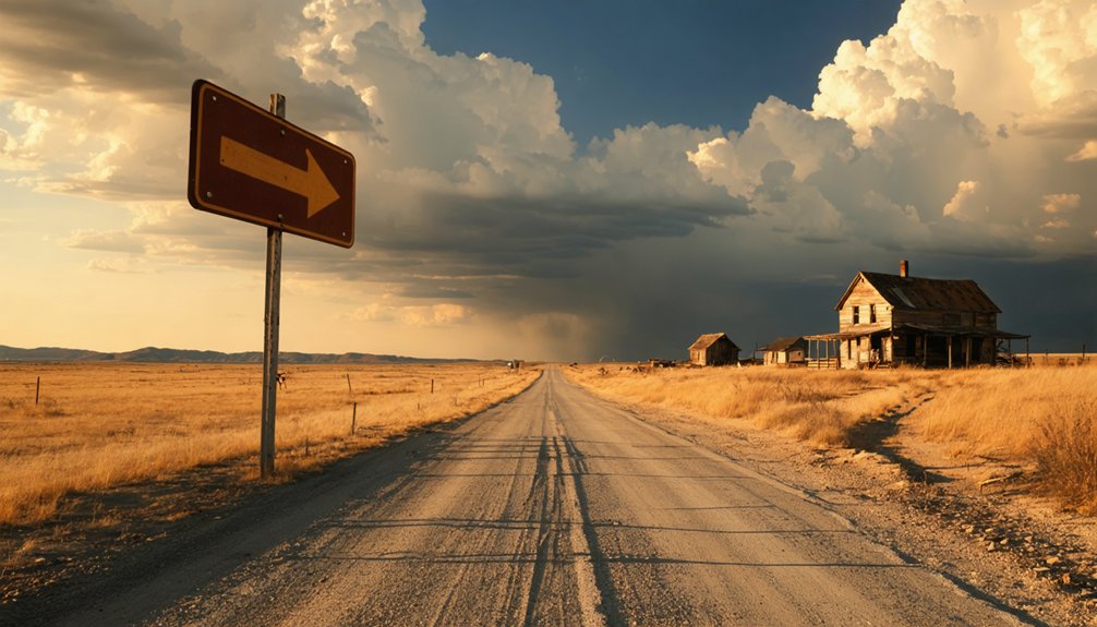 drive rural roads eastward