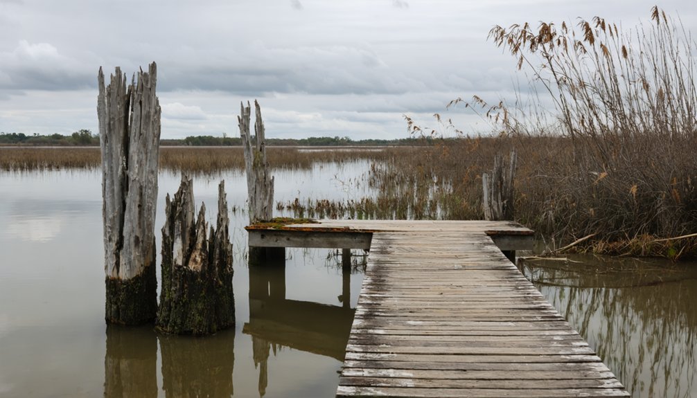 eroded village open water