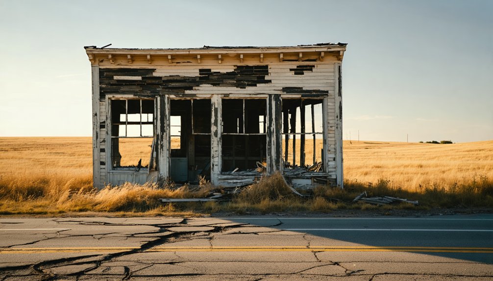 ghost towns reclaim prairie land