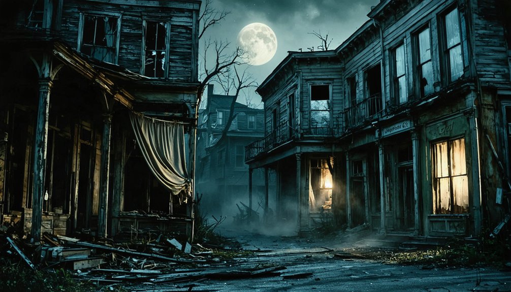 haunted nighttime ghost towns