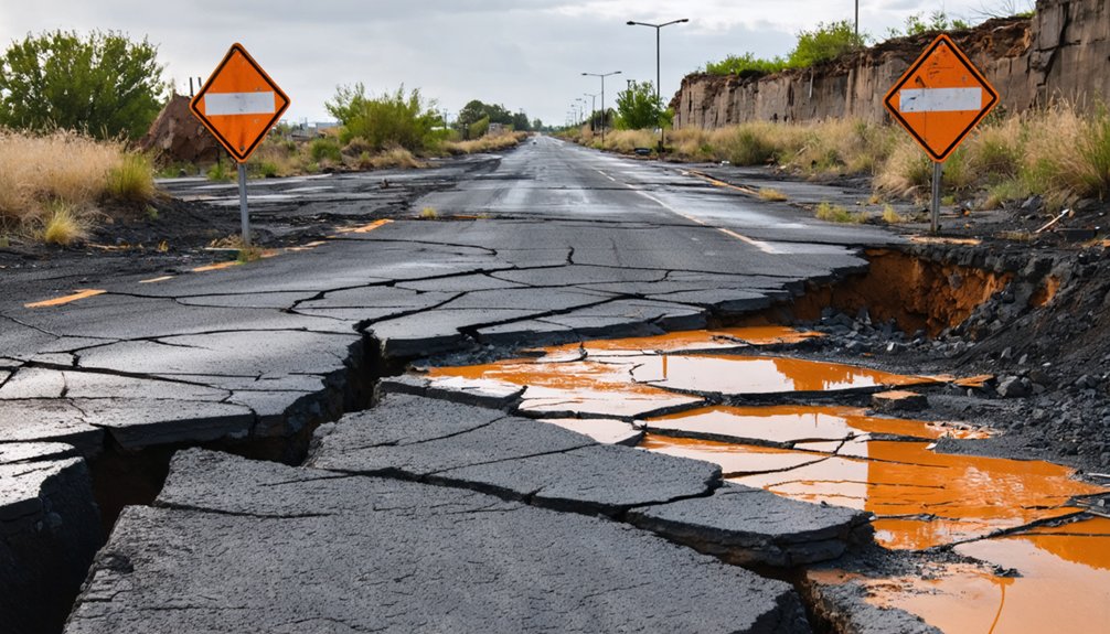 hazardous contaminated sinkhole zone