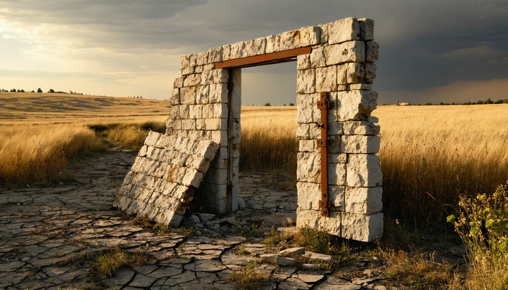 historic ruins and preserved markers