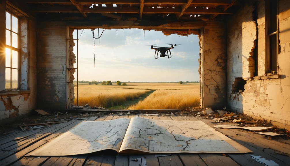 historical maps and drone surveys