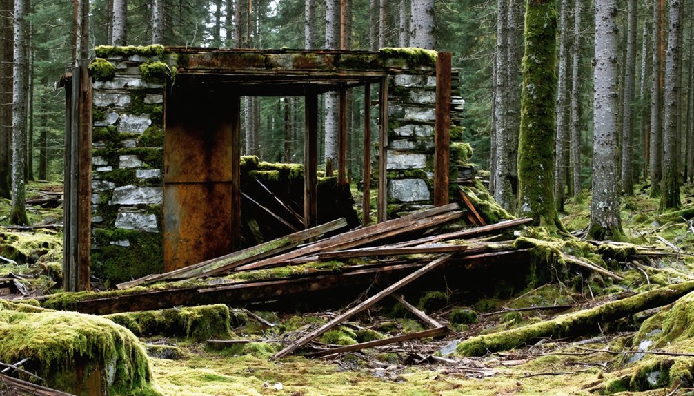 mining relics and reclaimed wilderness
