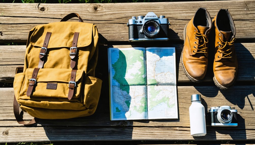 pack water snacks and gear