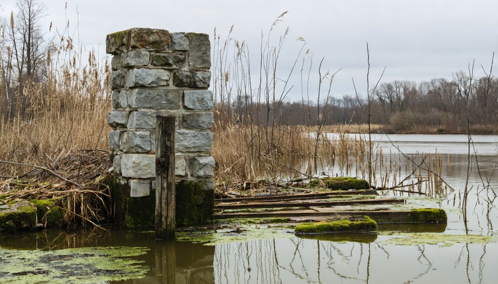 preserved shot tower remains