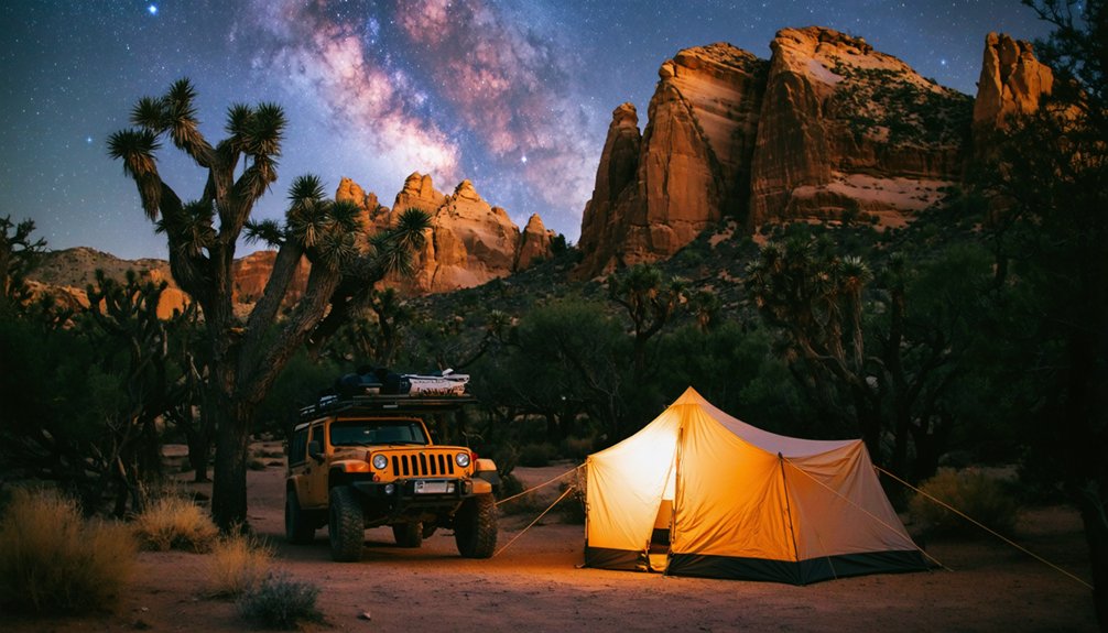 primitive desert camping experience