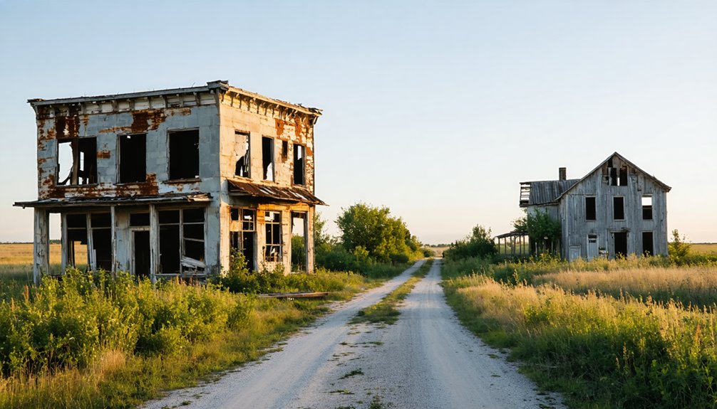 ruins of a vanished town