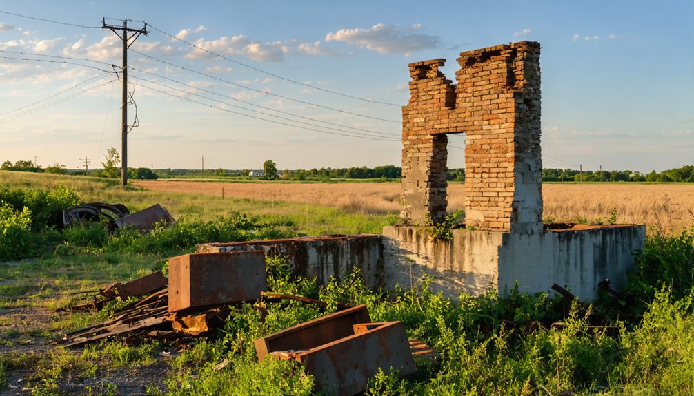 ruins replaced by farmland