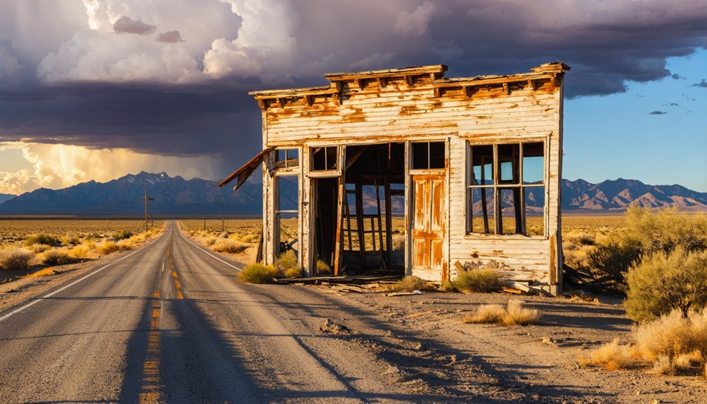 scenic desert ghost town