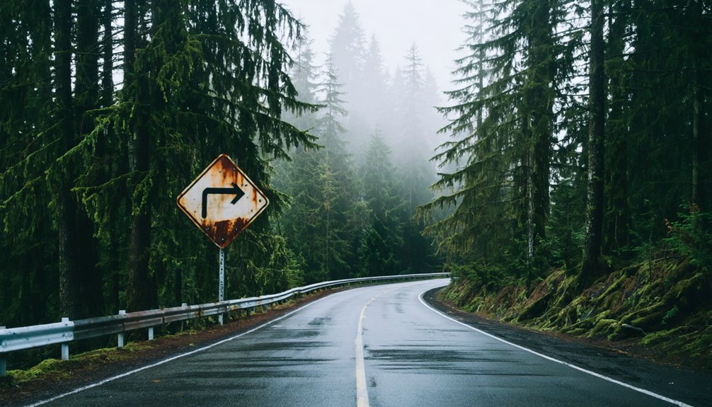scenic rugged forest drive