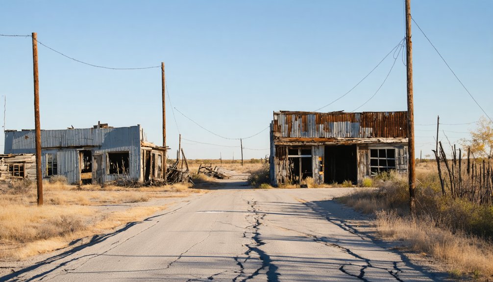 silent ghost town remnants