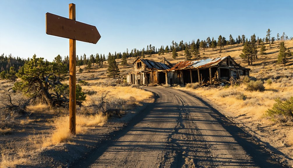 silent ghost town ruins