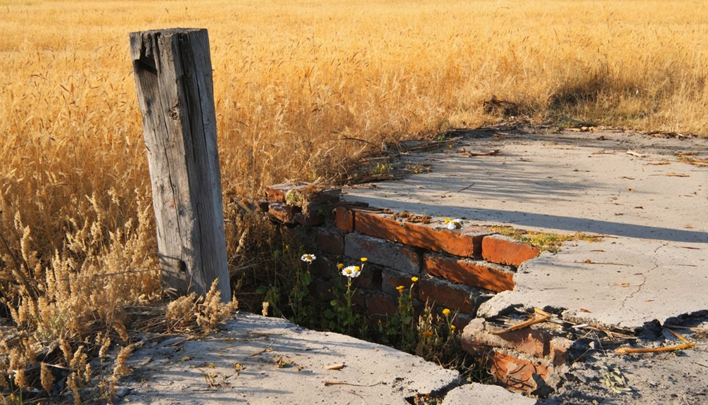 silent overgrown historic site