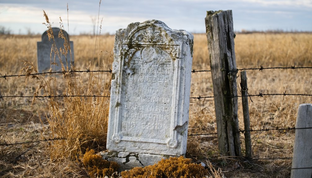 solitary gravestone in kansas