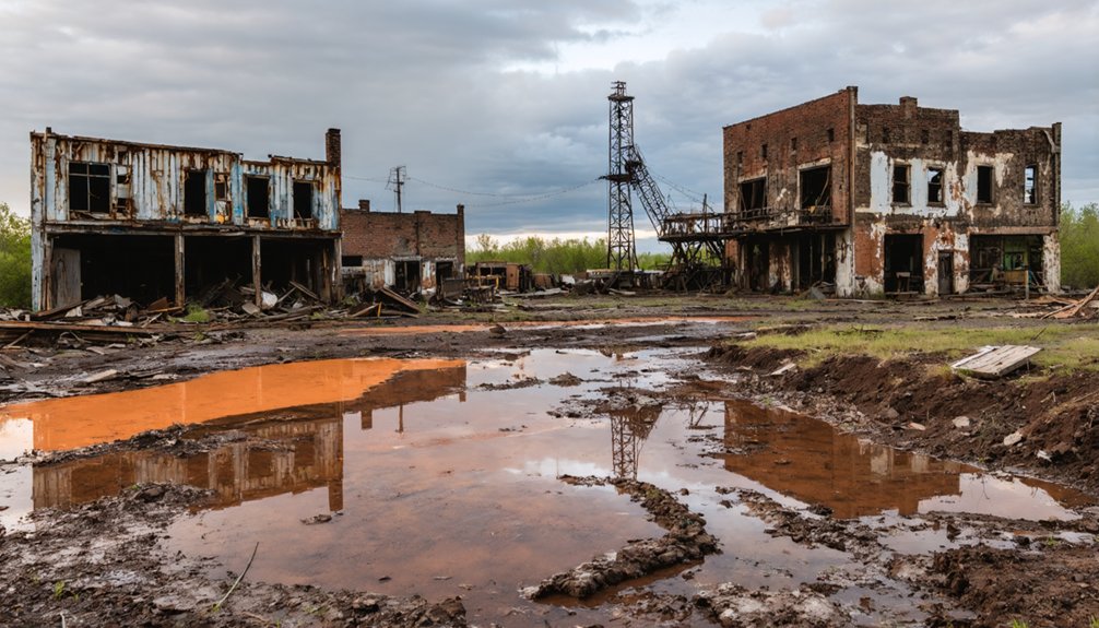 toxic mining ruins town