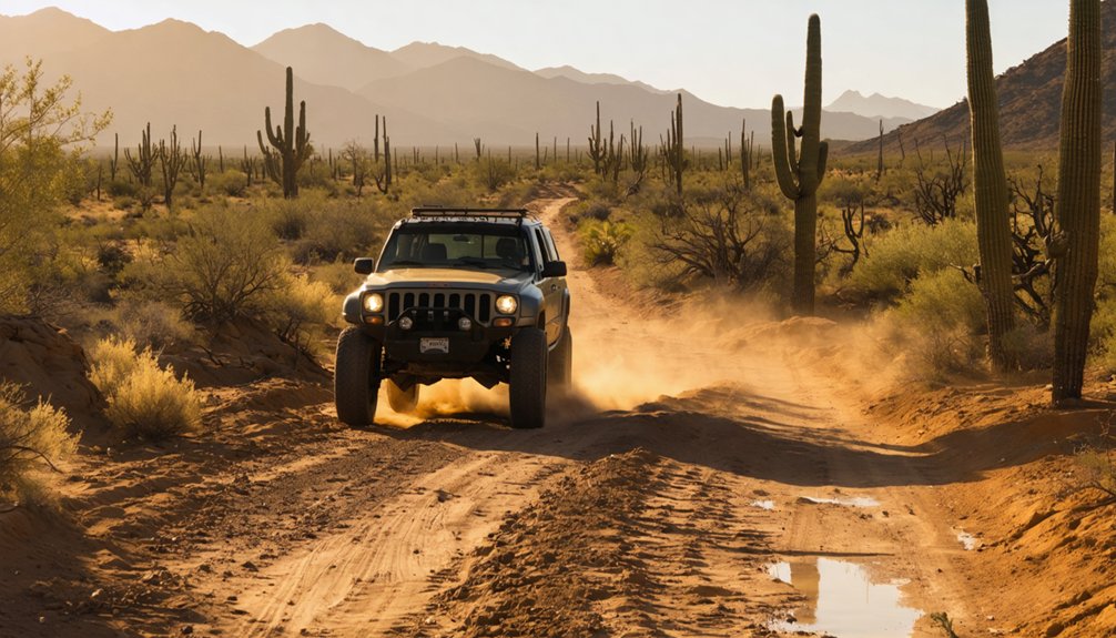 unpaved winding high clearance required