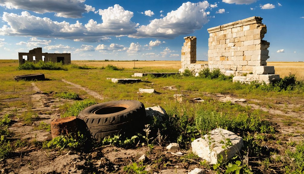 abandoned river channel remains