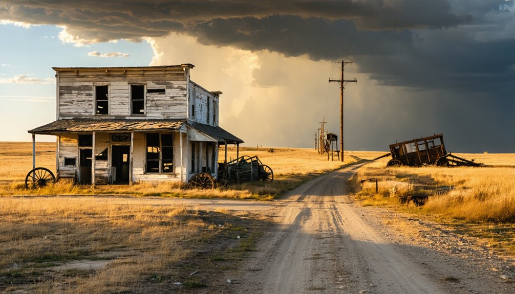 abandoned structures and prairie