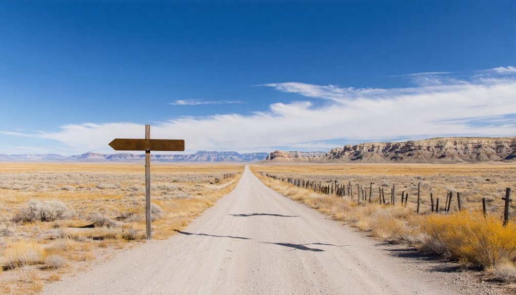 dirt roads high desert terrain