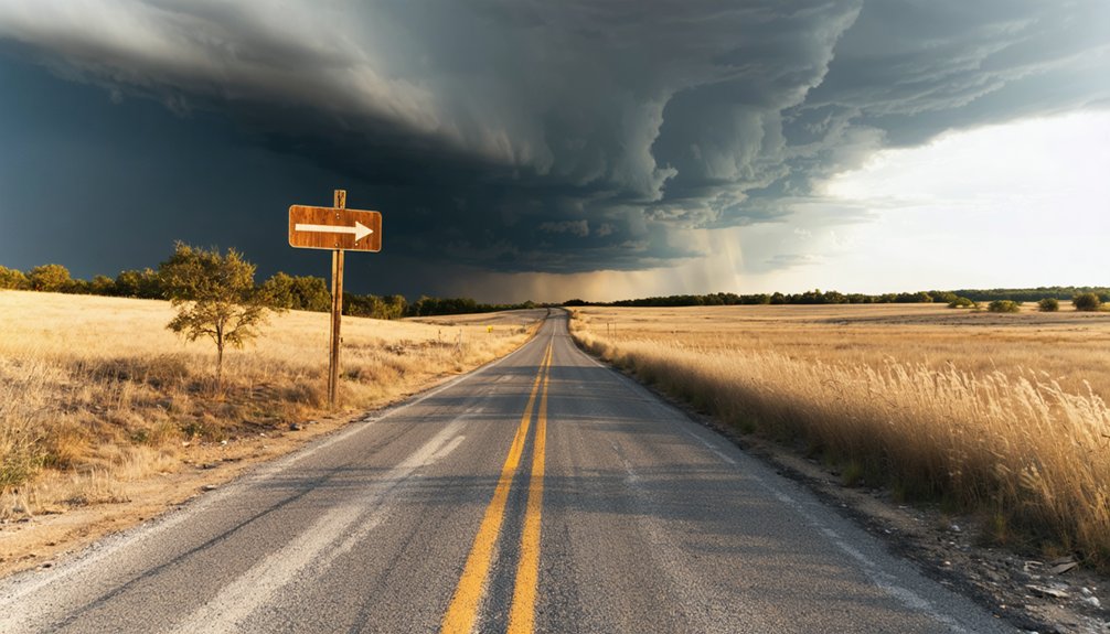 drive east along texanna
