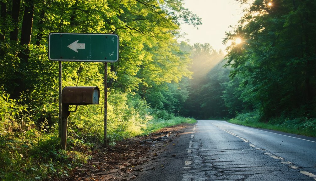 drive southwest through rural backroads