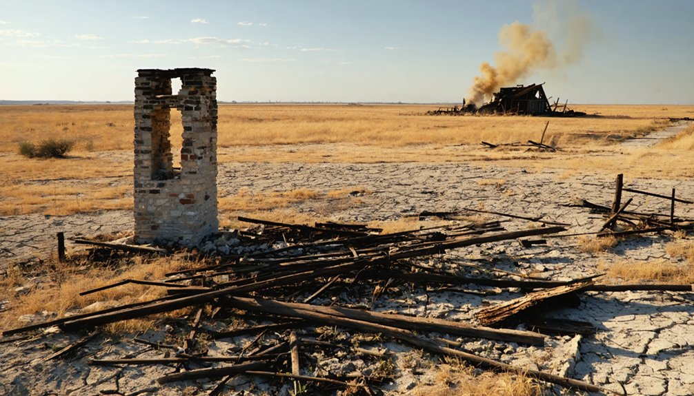 fires and oil collapse