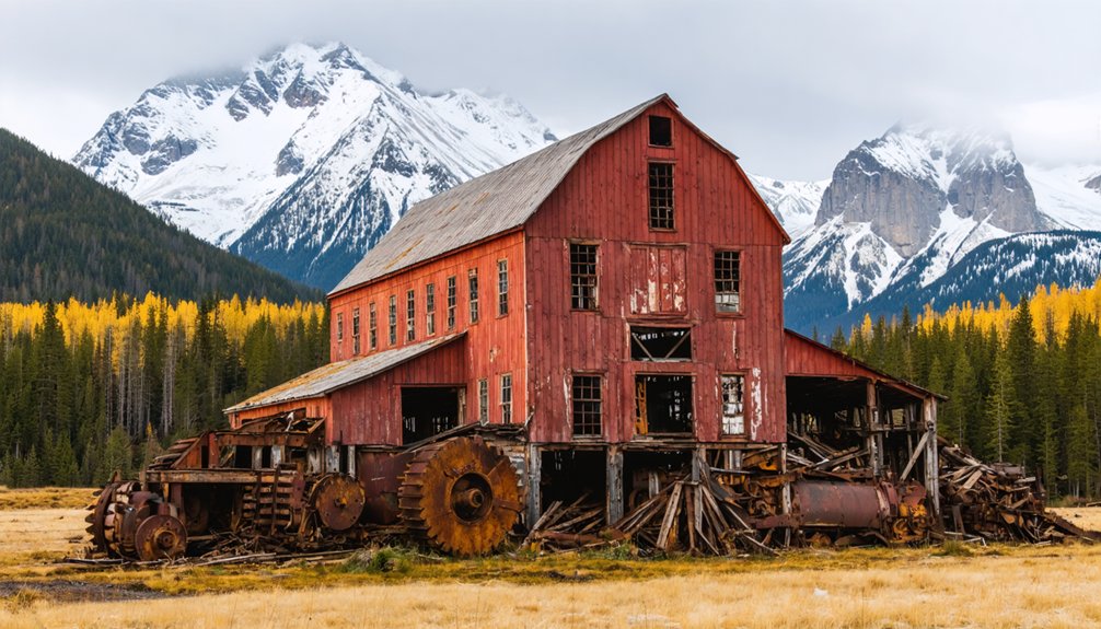frozen industrial ghost town
