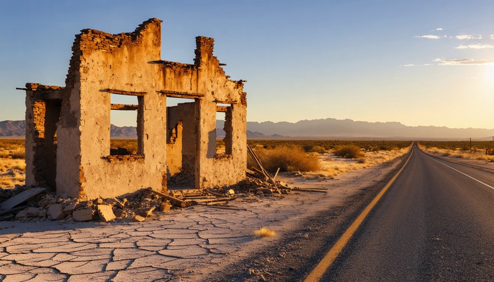 ghost town remnants linger