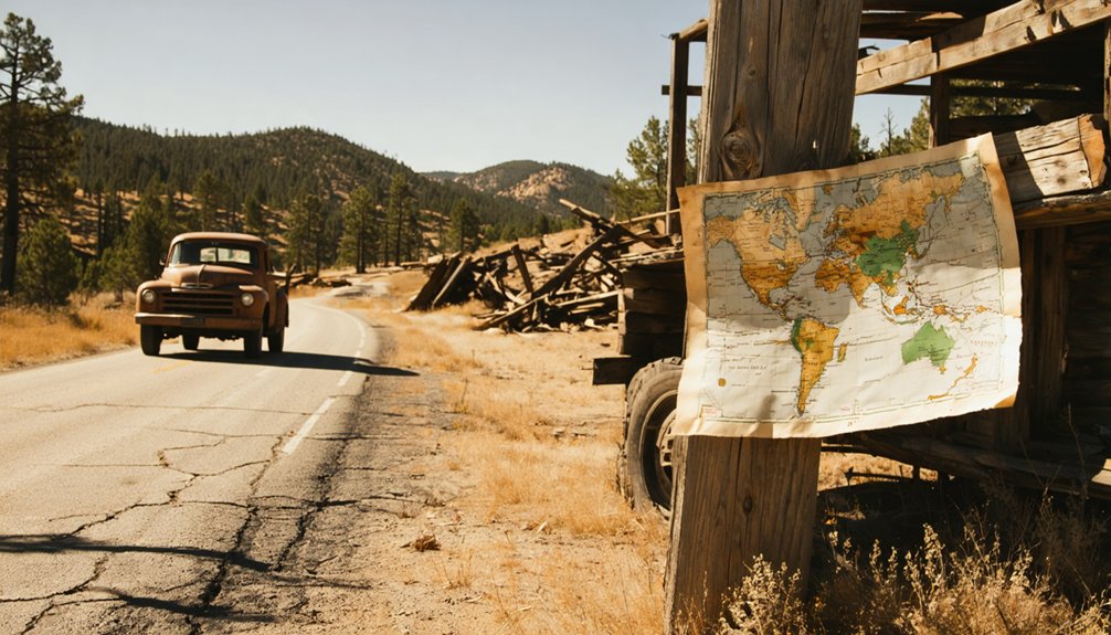 ghost towns along california mining route