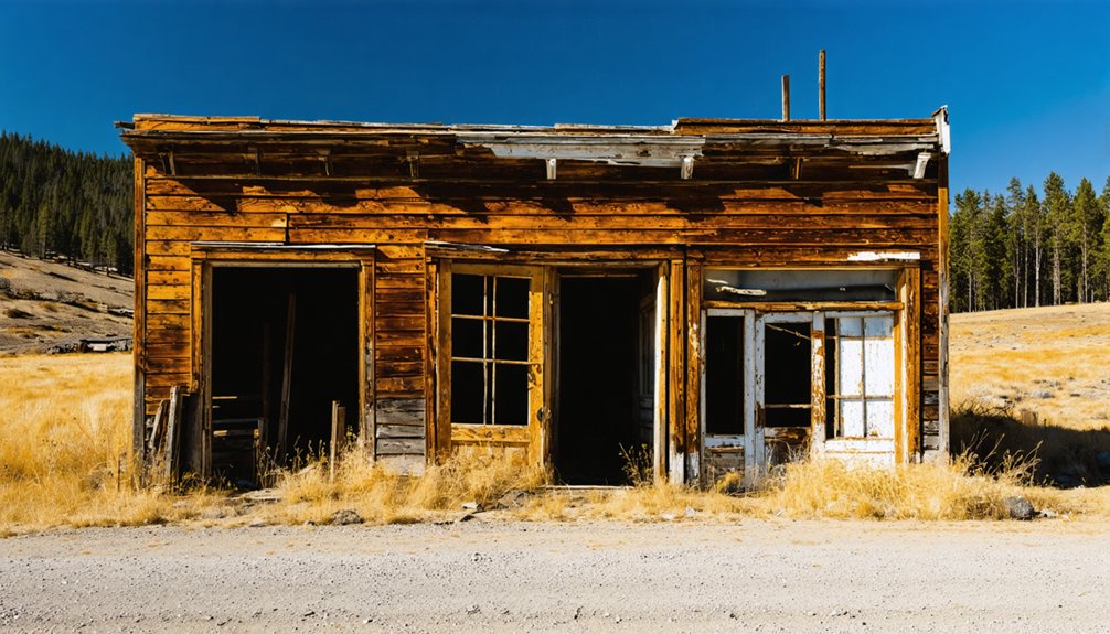 historic buildings and mining displays