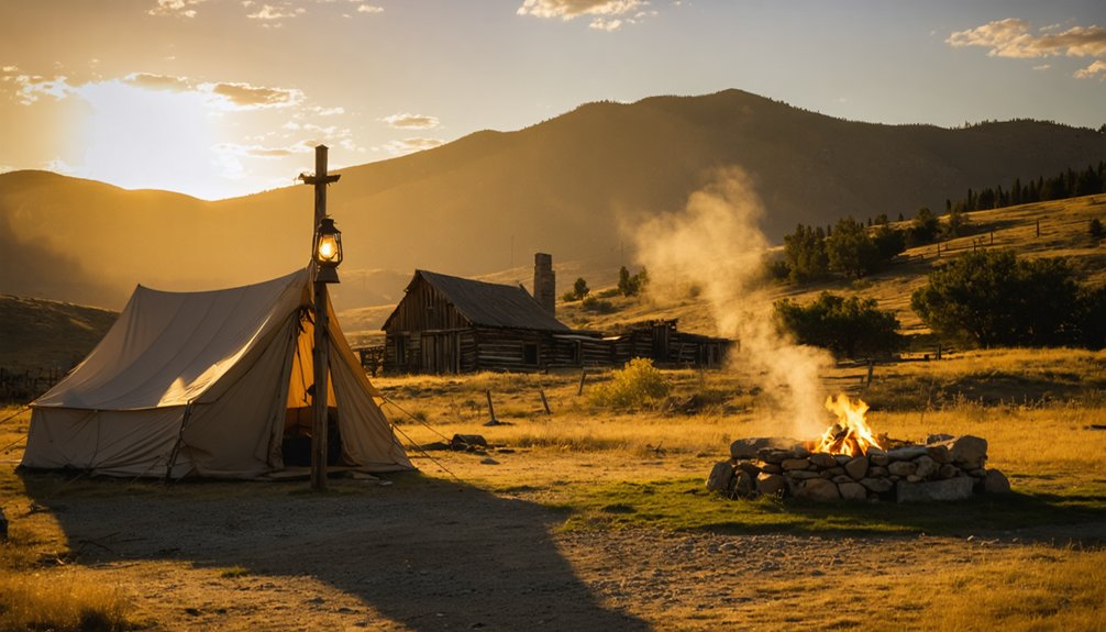 historic camping under open sky